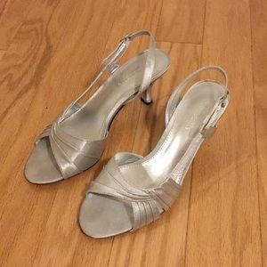 Liz Claiborne Silver Strap Heels